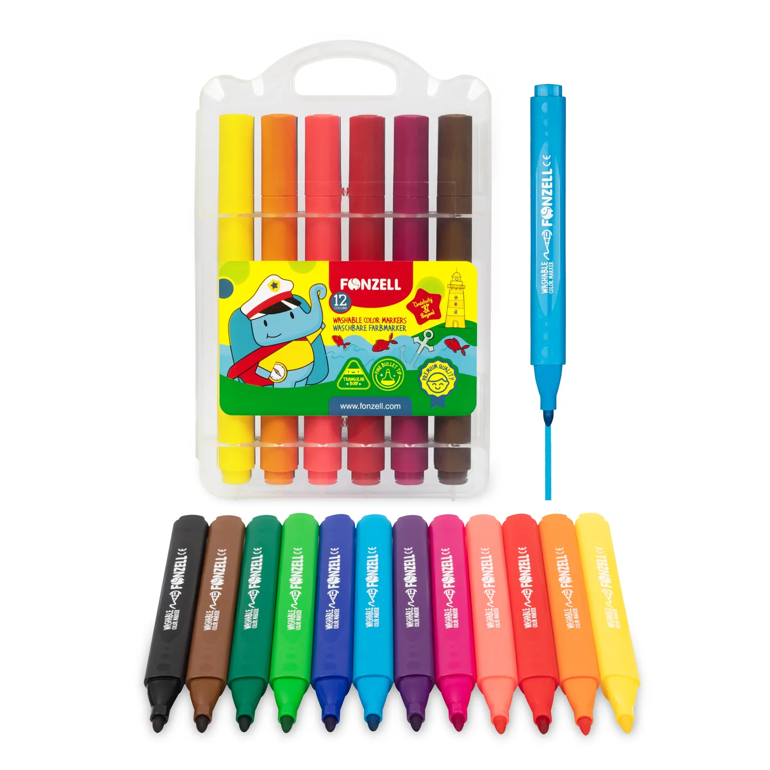 Triangular Washable Color Markers