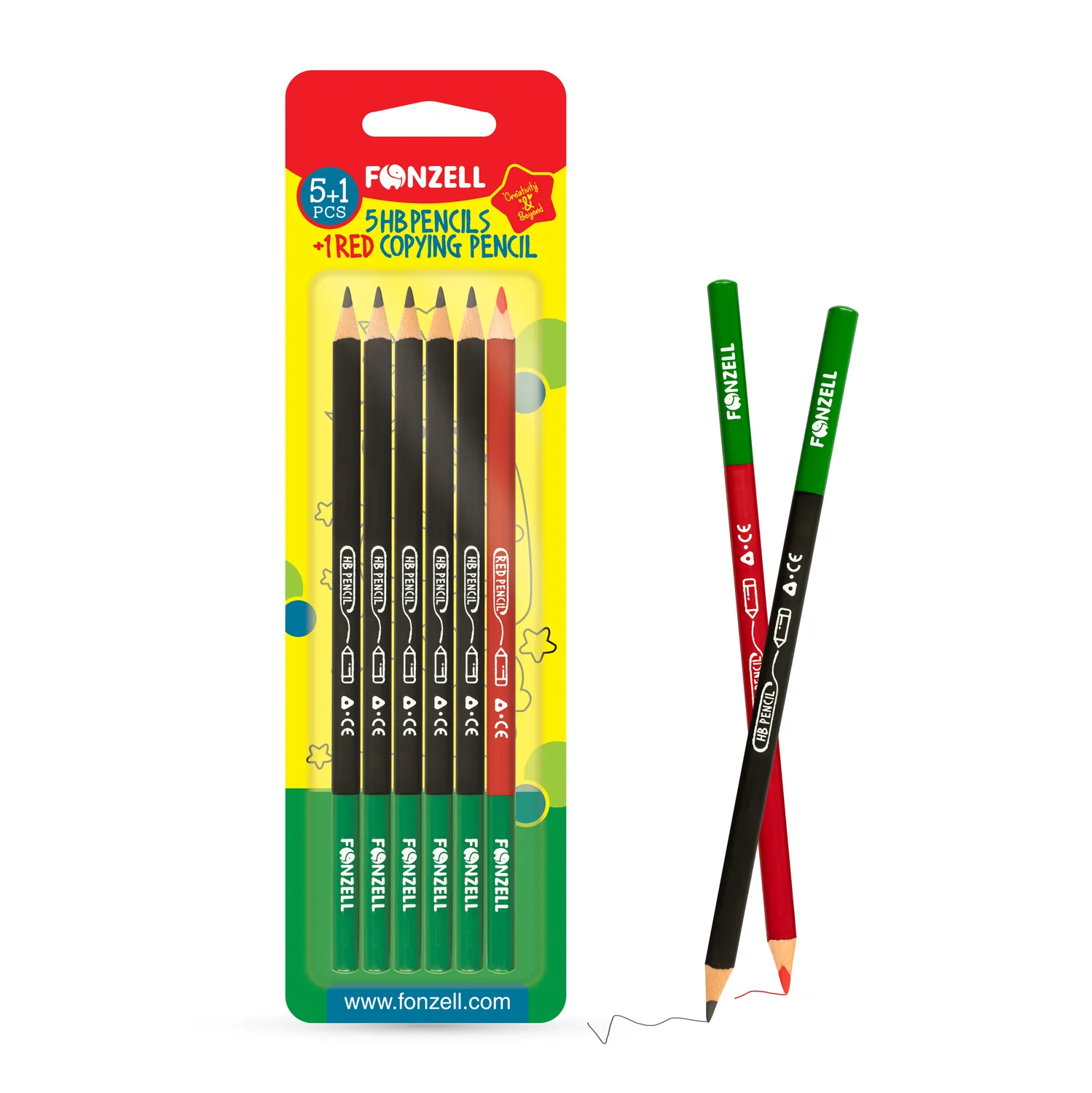 5 HB Pencils + 1Red Pencil