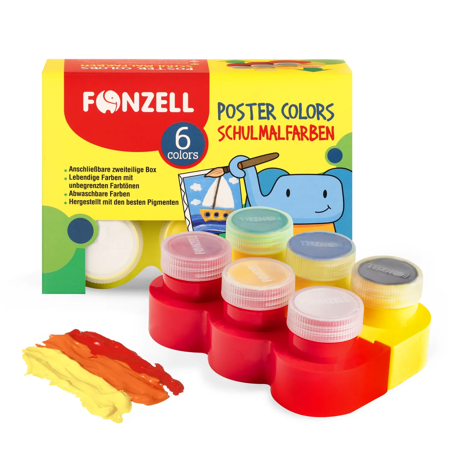 Poster Color in puzzle cups