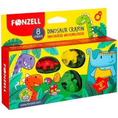 Dinosaur Crayon Set – 8 Colors for Kids