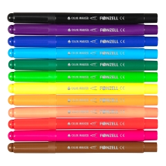 12 Colorful Washable Markers