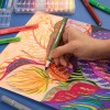 Bright and colorful 24 super brush markers for artistic projects