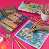 Non-toxic 48-color colored pencil set in tin box safe for children