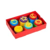 Portable 6-color washable finger paint set for travel and playtime
