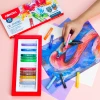 Non-toxic 18-color oil pastel set safe for children and creative use