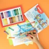 Non-toxic 36-color oil pastel set safe for children and creative use