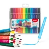 12-piece super brush marker set for drawing, coloring, and lettering