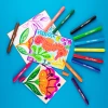 Child-friendly triangular washable markers for safe creative activities