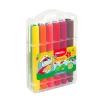 12 washable color markers with triangular design for easy grip