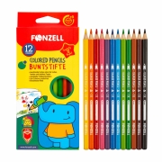 12 Colored Pencils in cardboard