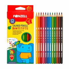 12 Colored Pencils in cardboard