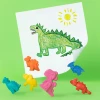 8-color dinosaur crayon set for kids’ creative drawing and coloring