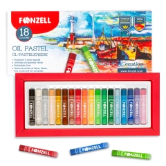 18-Colored oil pastel