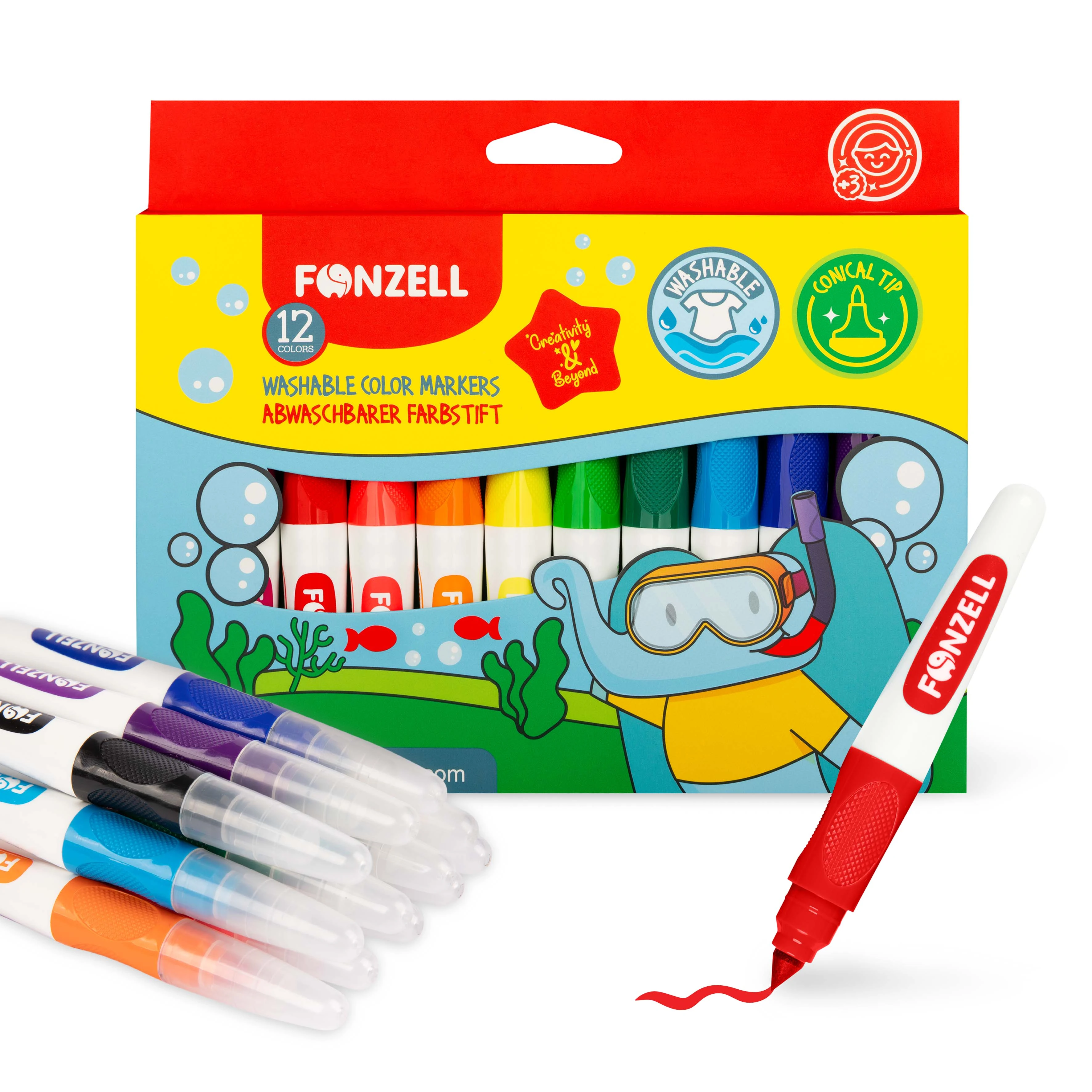 Jumbo Washable Color Markers