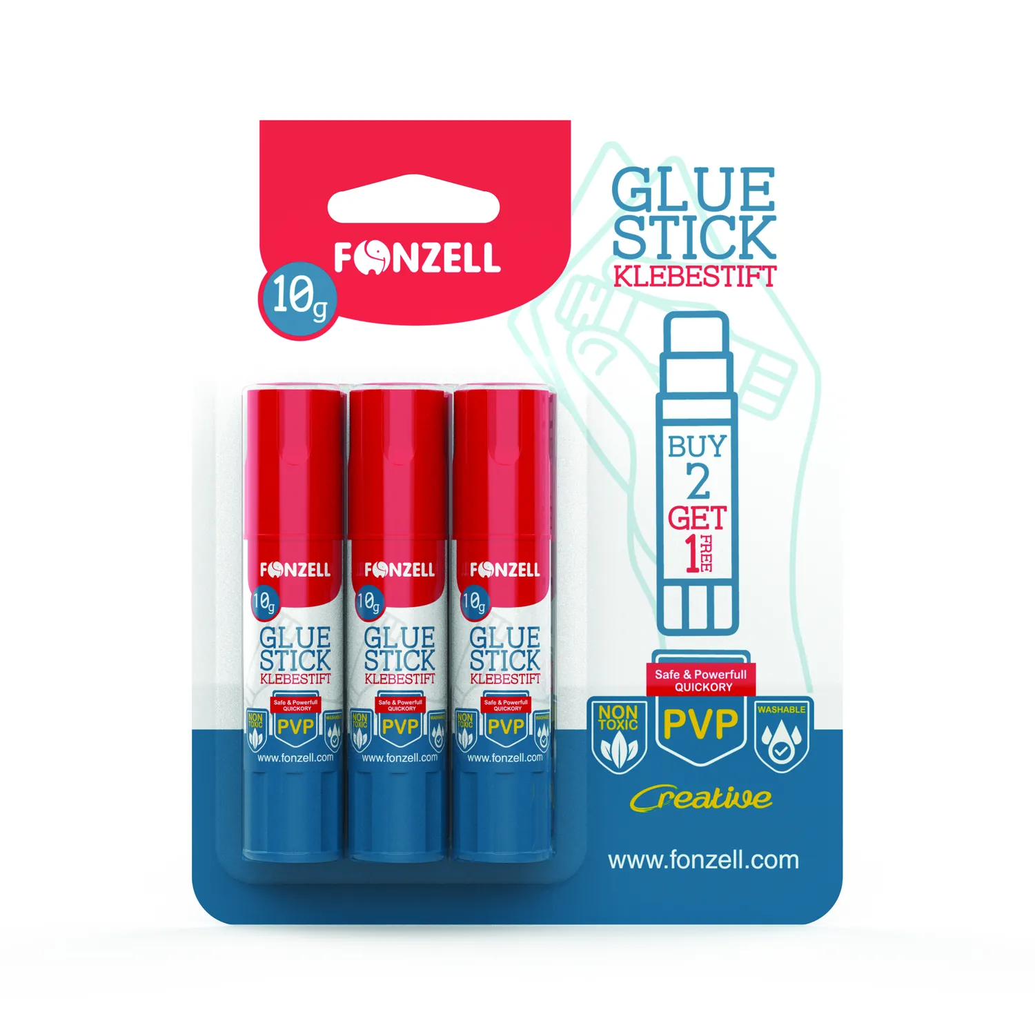 3 Sticks Glue Stick in vacume pack