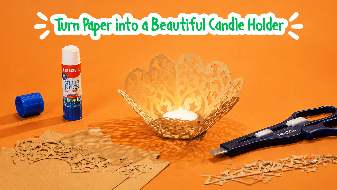 DIY Teelichthalter aus Papier | Candle Holder basteln mit FONZELL